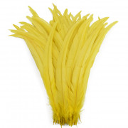 Kohoutí peří barvené 20-30 cm, barva žlutá