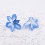 Květ orchidej, textilní dekorace, květina modrá 