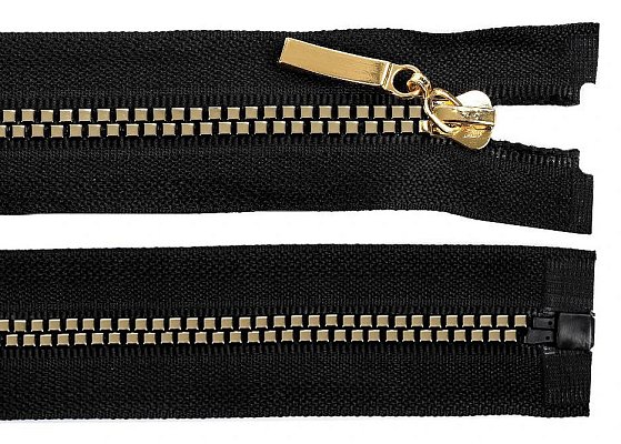 data/Galanterie/stoklasa/Zipy/Zip kostěný, dělitelný, černý, 5mm, 40cm délka, zlatá kostka - Šijemedoma.cz.jpg