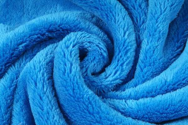 Coral cosy fleece střední modrá, látka metráž 