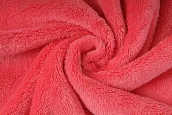 Coral cosy fleece lososová A18, látka, metráž