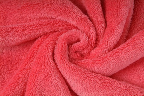 Coral cosy fleece lososová A18, látka, metráž