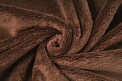 Coral cosy fleece hnědá, látky, metráž 