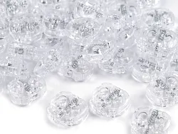 Brzda, brzdička, stoper s dvěma dírkami 15x15mm transparentní ozdobné malé