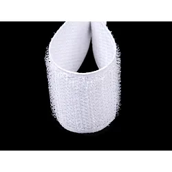 Suchý zip 30mm bílý, metráž, smyčky