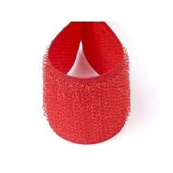 Suchý zip 30mm červený, metráž, háčky