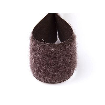 Suchý zip 30mm hnědý, metráž, smyčky
