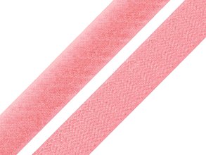 Suchý zip 20 mm růžový, metráž, komplet
