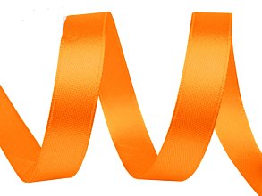 Atlasová stuha šíře 15mm, oranžová