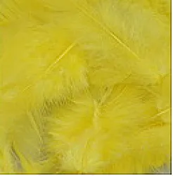 Peří barvené 3-5 cm, 10g, barva žlutá