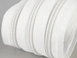 Zip spirálový, nekonečný pás 3mm, bílý, metráž