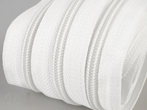 Zip spirálový, nekonečný pás 3mm, bílý, metráž
