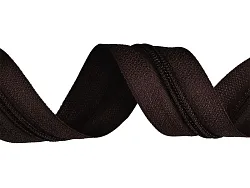 Zip spirálový, nekonečný pás 5mm, hnědý, metráž