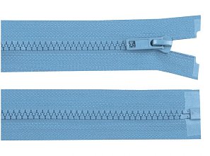 Zip kostěný, dělitelný, 5mm, 30cm délka, světle modrý