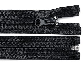 Zip spirálový, voděodolný se zátěrem, 5mm, černý, dělitelný 80cm