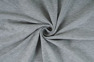 Elastická teplákovina nepočesaná, šedý melír , látky, metráž, šíře 175cm