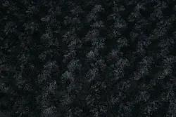 Kožešina, růžičky, černá, látky, metráž