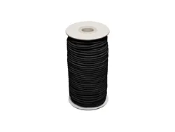 Guma, pruženka kulatá kloboučnická černá 1mm, 100m cívka, celé balení