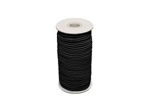Guma, pruženka kulatá kloboučnická černá 1mm, 100m cívka, celé balení