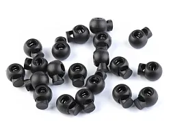 Brzda, brzdička, stoper s jednou dírkou,15x19mm černé ozdobné malé