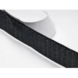 Suchý zip samolepící 20mm černý, metráž, háčky