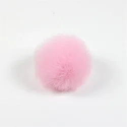 Bambule, bambulka z kožešiny světle růžová 8 cm