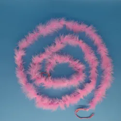 Boa, labutěnka marabu peří, růžová - délka 2 m, šířka 3 cm
