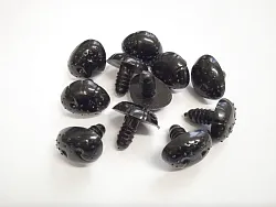 Plastový bezpečnostní hračkářský čumák, plastický nos, černý 19x15 mm