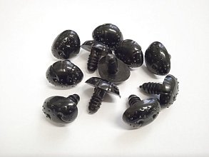 Plastový bezpečnostní hračkářský čumák, plastický nos, černý 19x15 mm