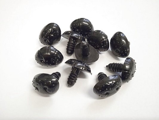 Plastový bezpečnostní hračkářský čumák, plastický nos, černý 19x15 mm