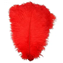 Pštrosí peří 35-40 cm, barva červená