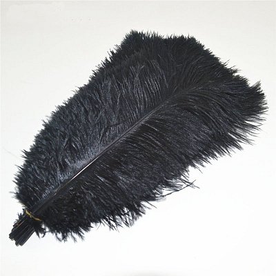 Pštrosí peří 35-40 cm, barva černá