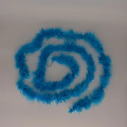 Boa, labutěnka marabu peří, tyrkysová - délka 2 cm, šířka 3 cm