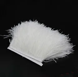 Prýmek z pštrosího peří 8-10 cm, bílý