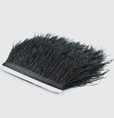 Prýmek z pštrosího peří 8-10 cm, cerny