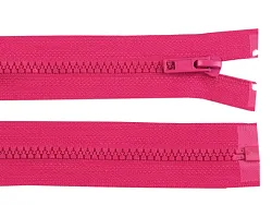 Zip kostěný, dělitelný, 5mm, 30cm délka, fuchsiový
