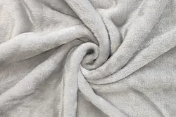Coral flanel fleece stříbrná, látka, metráž