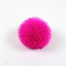 Bambuľka, kožušinová bambuľka fuchsiová 8 cm