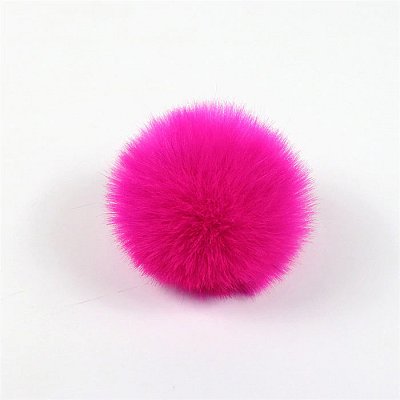 Bambuľka, kožušinová bambuľka fuchsiová 8 cm