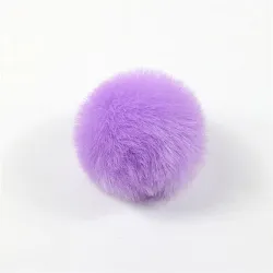 Bambule, bambulka z kožešiny levandulová 8 cm