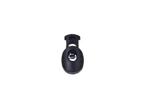 Brzda, brzdička, stoper s jednou dírkou 15x19mm, černé 