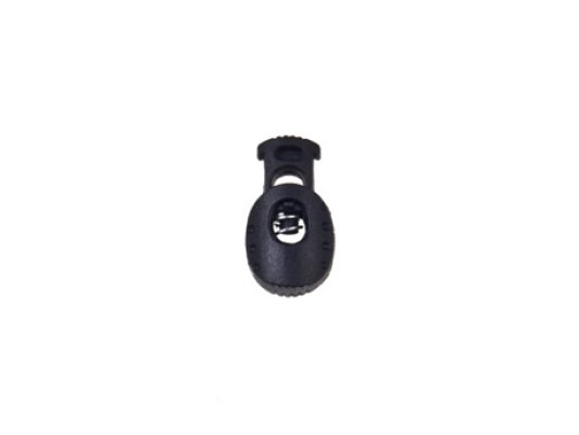 Brzda, brzdička, stoper s jednou dírkou 15x19mm, černé 