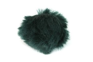 Bambuľka, kožušinová bambuľka tmavozelená 8 cm