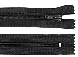 Zip spirálový, nedělitelný, 5mm, 20cm délka, černý