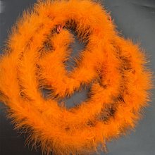 Boa, labutěnka marabu peří, oranžová - délka 2 m, šířka 3 cm