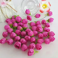Růže - poupátko 2 cm, fuchsiová, textilní dekorace, květina 