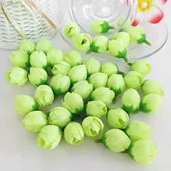 Růže - poupátko 2 cm, zelená, textilní dekorace, květina 