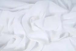 Šífon,chifon, bílá barva, látka, metráž šíře 150 cm