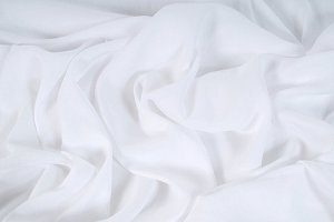 Šífon,chifon, bílá barva, látka, metráž šíře 150 cm