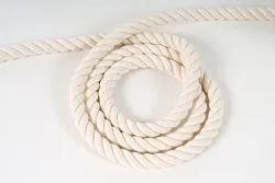 Lano, bavlnené lano skrútené 18 mm, prírodné biele, galantéria, metla